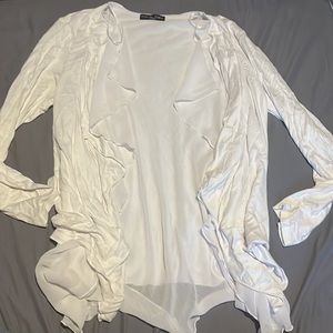 white cardigan